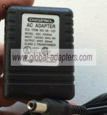 NEW 6V 300mA DuraPRO 06-153 AEC-N3560A Power Supply AC Adapter - Click Image to Close