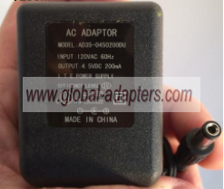 NEW 4.5V 200mA AD35-0450200DU AC Adapter