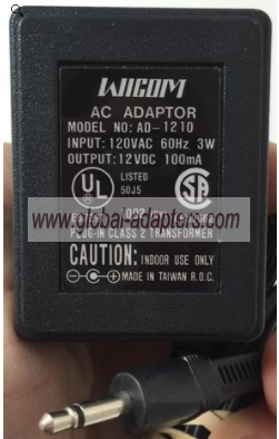NEW AD-1210 12V 100mA DC Power Supply Adapter - Click Image to Close