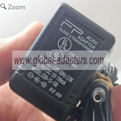 NEW 12V 100mA FP E144991 D28-12-100 DC Power Supply Adapter - Click Image to Close