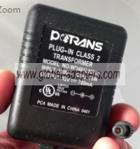NEW 12VDC 700mA Potrans WD481200700 Class 2 Transformer Ac Adapter - Click Image to Close
