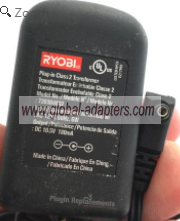 NEW 10.5V 180mA Ryobi 720304002 AC Power Supply Adapter