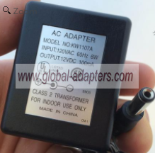 NEW 12V 100mA KW1107A Ac Adapter