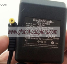 NEW 9V 500mA RadioShack AD-647 AC Adapter Charger - Click Image to Close