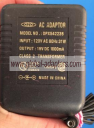NEW 15V 1A Haining Hengwang DPX542236 AC Adapter