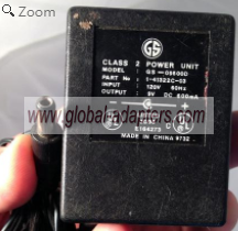 NEW 9V 600mA GS-09600D 1-41322C-03 Power Supply Adapter