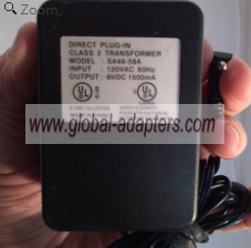 NEW 6V 1.5A DIRECT PLUG-IN SA48-58A Power Supply AC Adapter