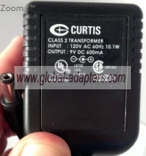 NEW 9V 600mA CURTIS DPX412023 AC Adapter