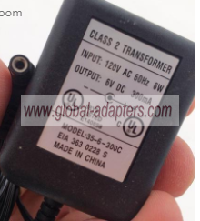 NEW 6V 300mA Class 2 Transformer 35-6-300C Adapter Charger