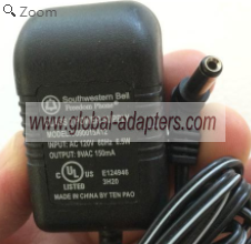 NEW 9V 150mA Southwestern Bell Freedom Cordless Phone U090015A12 AC Adapter - Click Image to Close