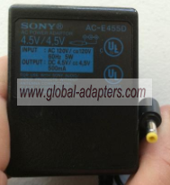 NEW 4.5V 500mA Sony AC-E455D Power Supply AC Adapter