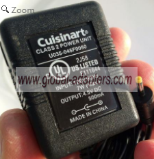 NEW 4.5V 500mA Cuisinart U035-045F0050 Power Supply AC Adapter