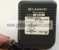 NEW 9V 1A Linksys AD 9/1C Ac Adapter