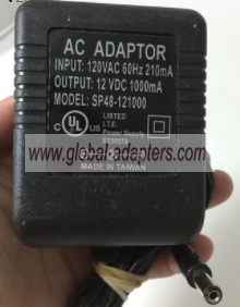 NEW 12V 1A SP48-121000 DC Power Supply Adapter - Click Image to Close