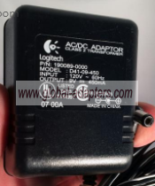 NEW 9V 450mA Logitech 190089-0000 D41-09-450 AC Adapter