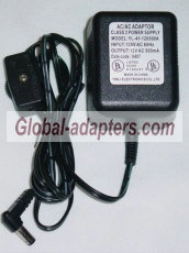 Yinli YL-41-120500A AC Adapter w/ Switch 12VAC 0.5A YL41120500A