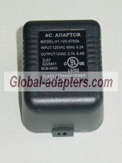 41-120-0700A (with cord) AC Adapter 12VAC 0.7A 700mA 411200700A