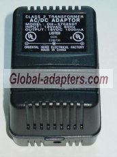 Oriental Hero OH-57025DT AC Adapter 18V 1000mA 1A