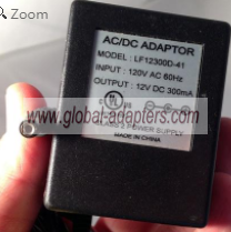 NEW 12V 300mA LF12300D-41 Power Supply Adapter - Click Image to Close