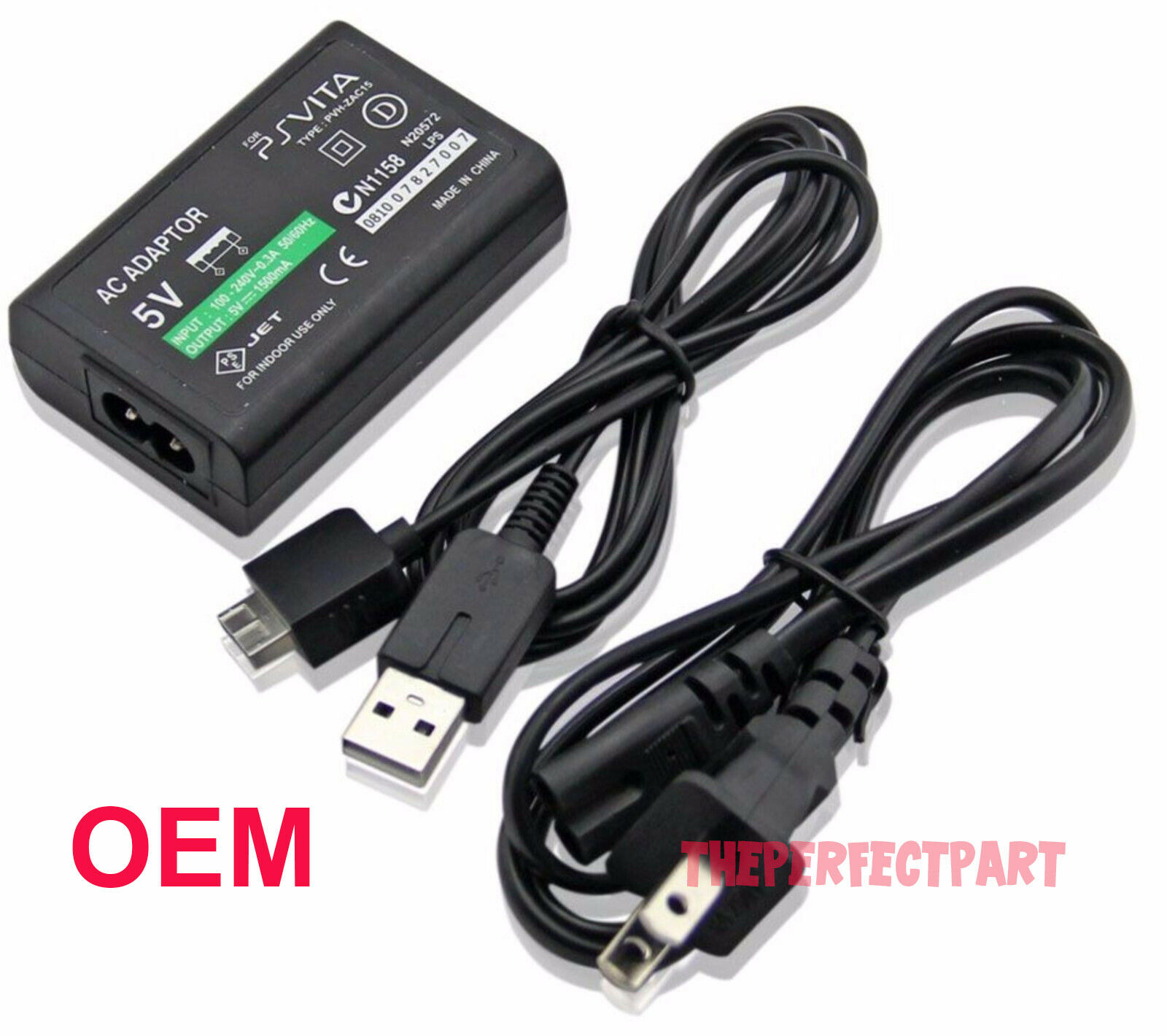 5v 1500ma PS Vita - PCH-1000 AC Adapter Power Supply USB Data Cable For Sony PS Vita PSV Home Wall