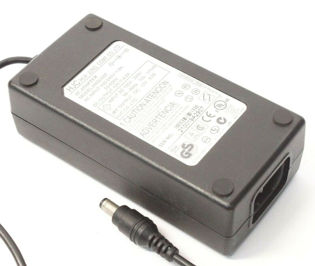 HJC HASU05F AC DC Power Supply Adapter Charger Output 12V 4.0A 4000mA 12 Volts Brand: HJC Type: