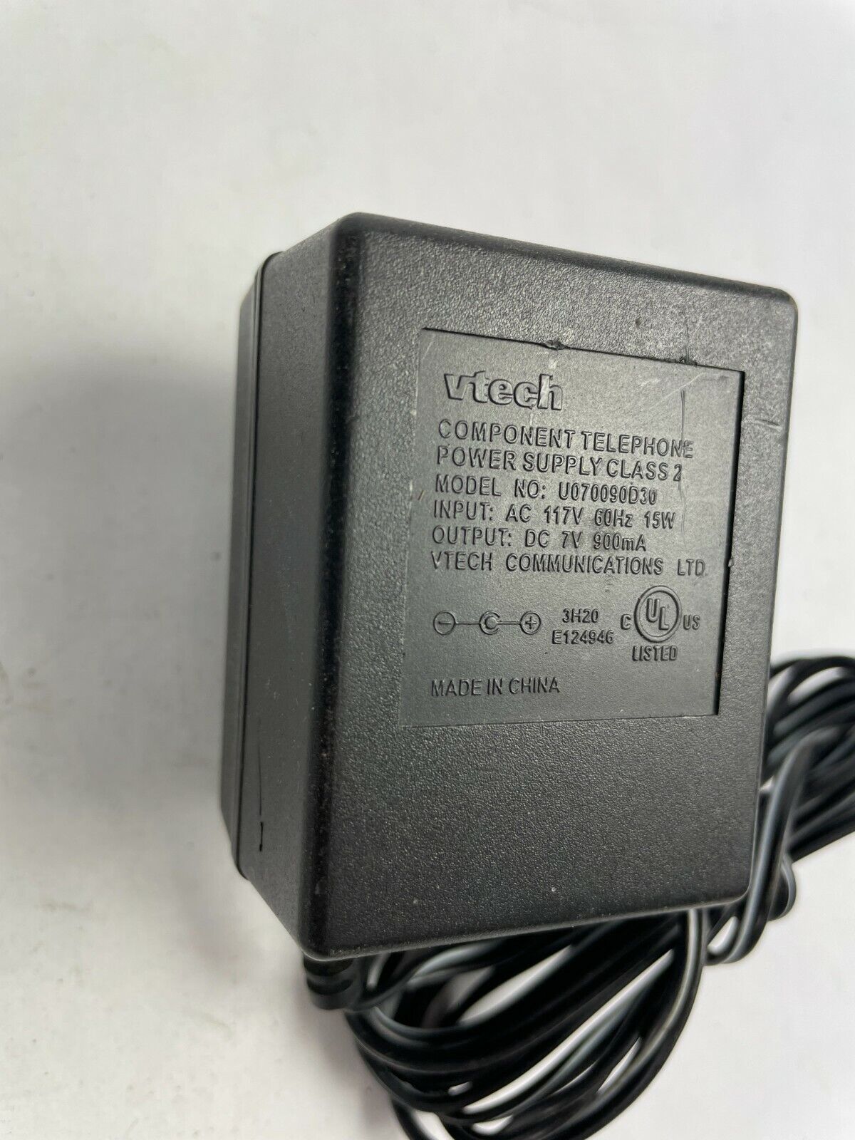 Genuine Vtech U070090D30 AC Adapter Output 7 V 900m A Power Supply Adapter Compatible Brand: Univ - Click Image to Close
