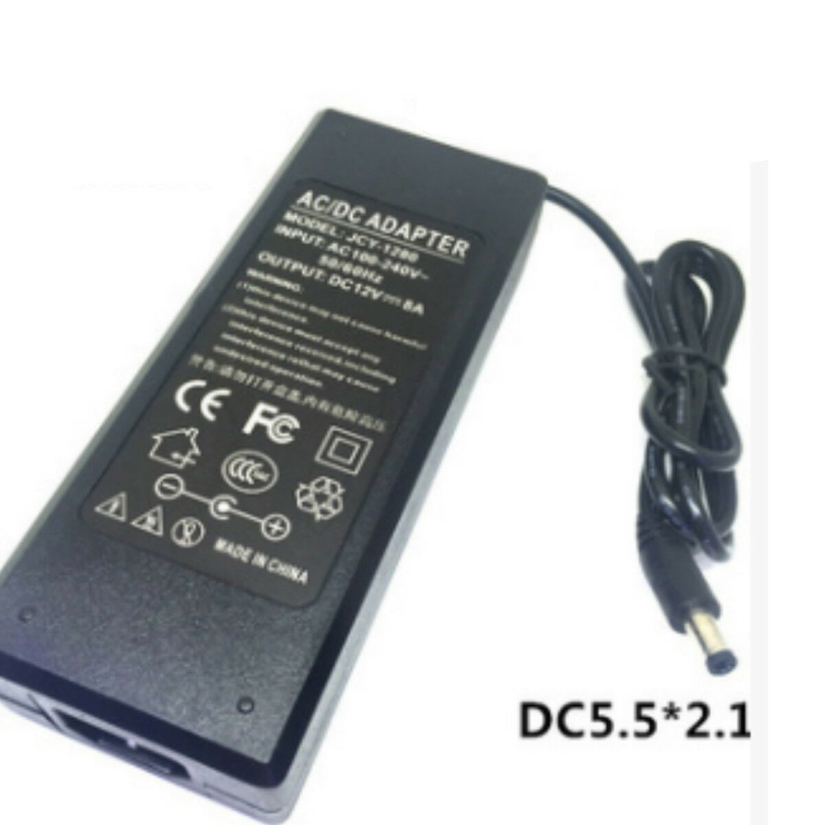 1pc 12V 8A 96W AC/DC adapter power supply Charger Switch Transformer LED strip Brand: Unbranded - Click Image to Close