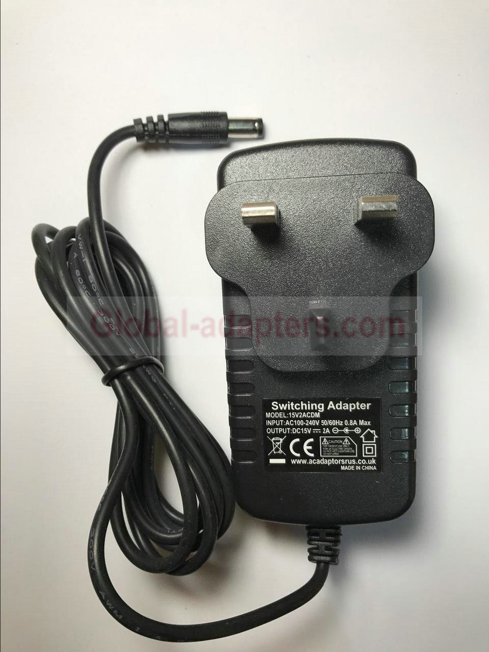New 15V 2A UK Plug 15V2ACDM Power Supply Ac Adapter