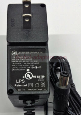 New 12V 1.5A LEI ML 18-V120150-A1 AC Power Adapter
