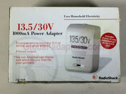 New 13.5/30V 1000mA RadioShack 273-1668 Power Supply AC ADAPTER