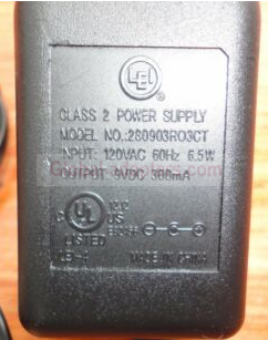 New 9V 300mA LEI 280903R03CT Class 2 Power Supply ac adaptor