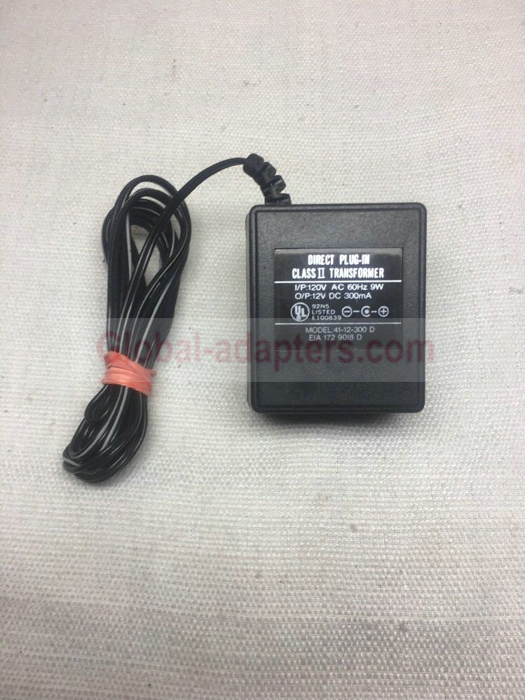 New 12V 300mA 41-12-300D Direct Plug-In Class 2 Transformer Power Supply Ac Adapter