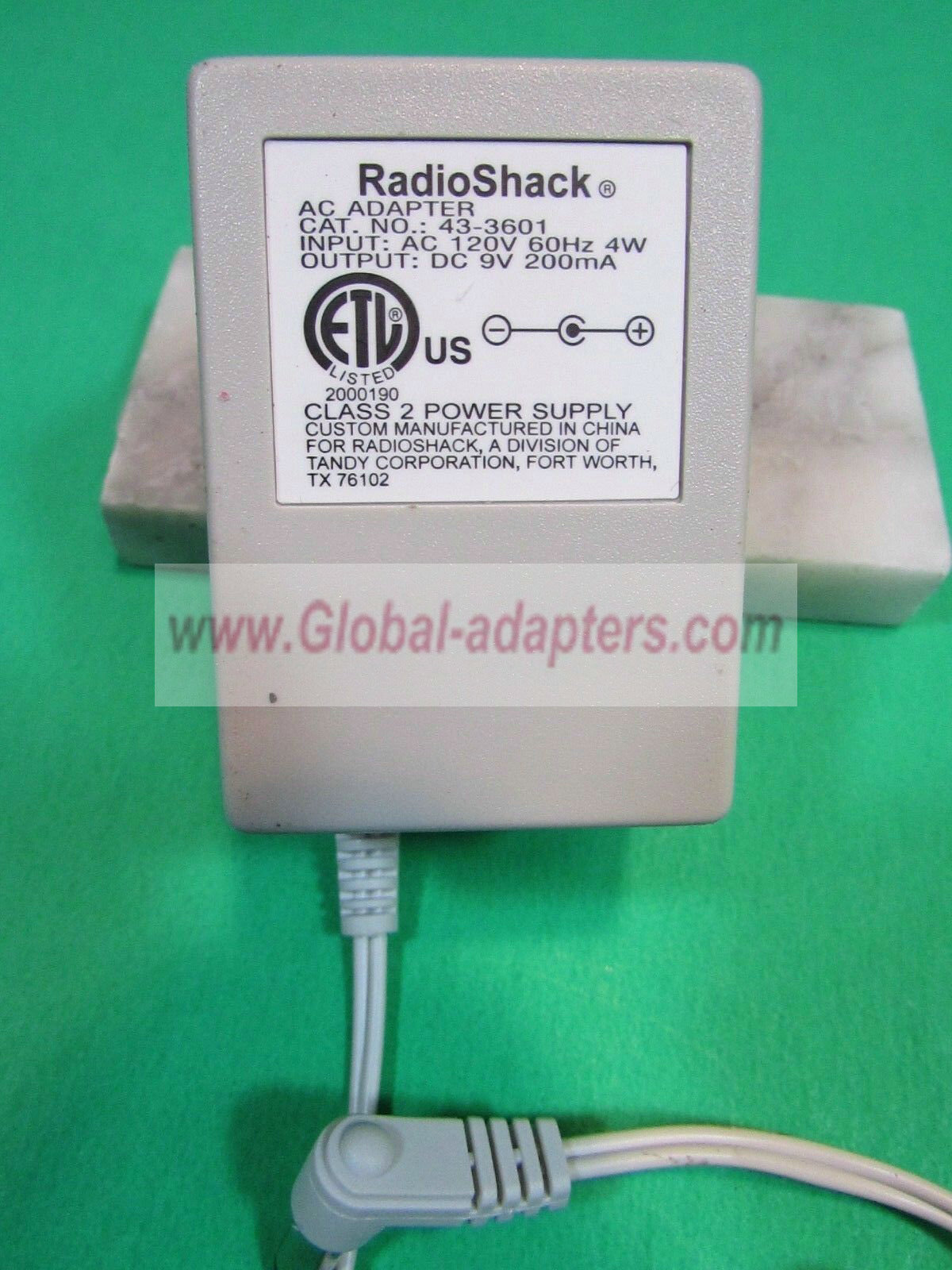 NEW 9V 200mA Radio Shack 43-3601 Power Supply AC Adapter