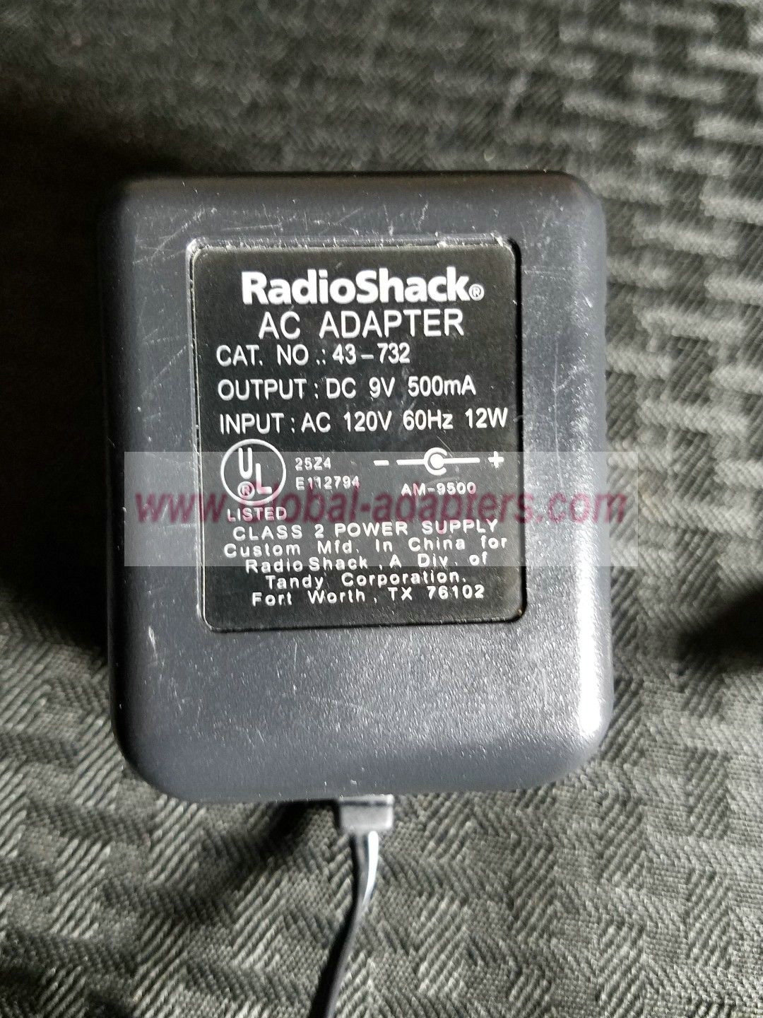 NEW 9V 500mA Radioshack 43-732 AC Adapter