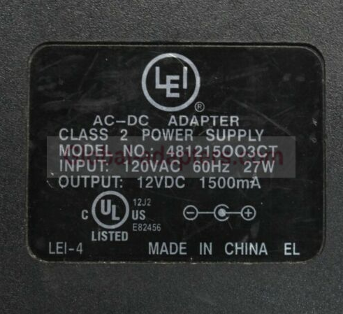 New 12V 1.5A LEI 481215OO3CT Power Supply Adapter