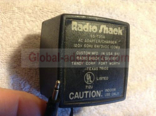 New DC3V 100mA Radio Shack 65-735A Power Supply AC ADAPTER