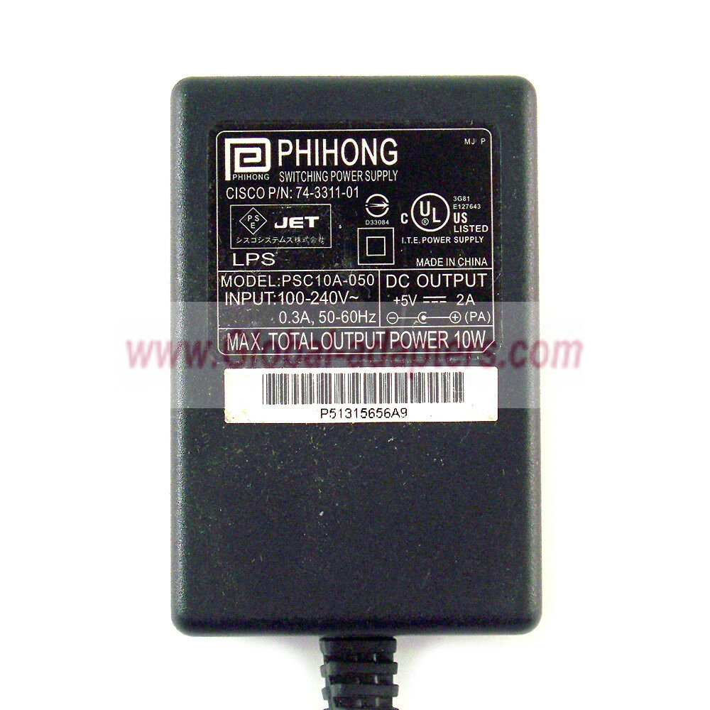 NEW 5V 2A PHIHONG 74-3311-01 PSC10A-050 AC Adapter