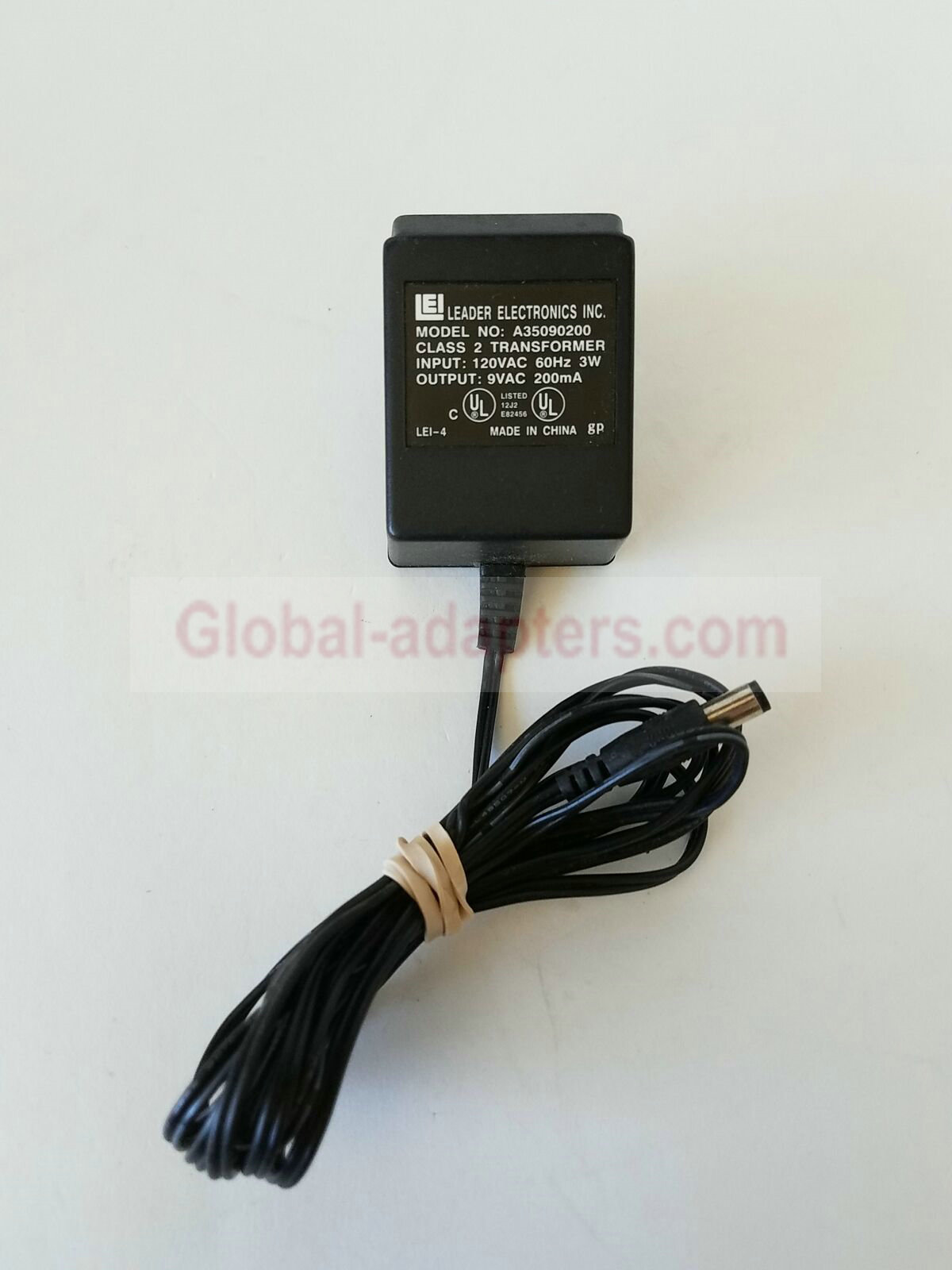 NEW 9V 200mA Leader Electronic LEI A35090200 AC Adapter