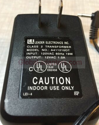 New 12V 1A LEI Leader Electronics A411210OT AC Power Adapter