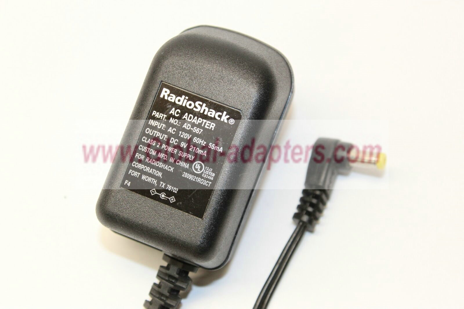 NEW 9V 210mA RadioShack AD-567 AC Adapter - Click Image to Close