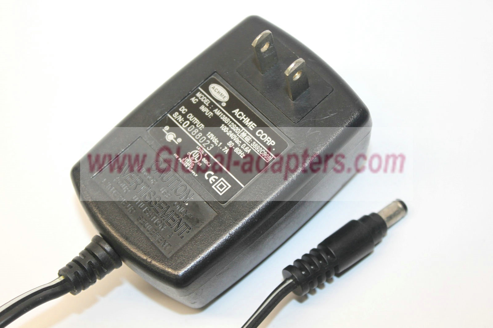 NEW 12V 1.7A Achme AM138B12S20 ITE Power Supply AC Adapter