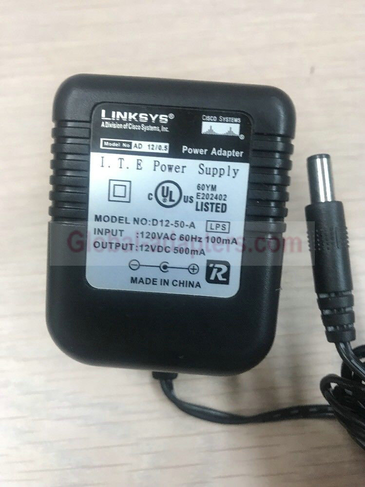 NEW 12V 500mA Linksys D12-50-A AC Adapter