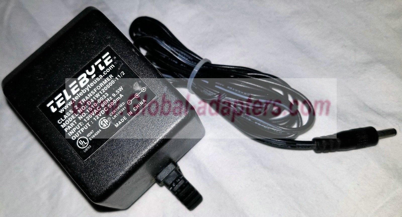 NEW 12V 500mA Telebyte D41W120500-11/2 1510-0033 AC Adapter