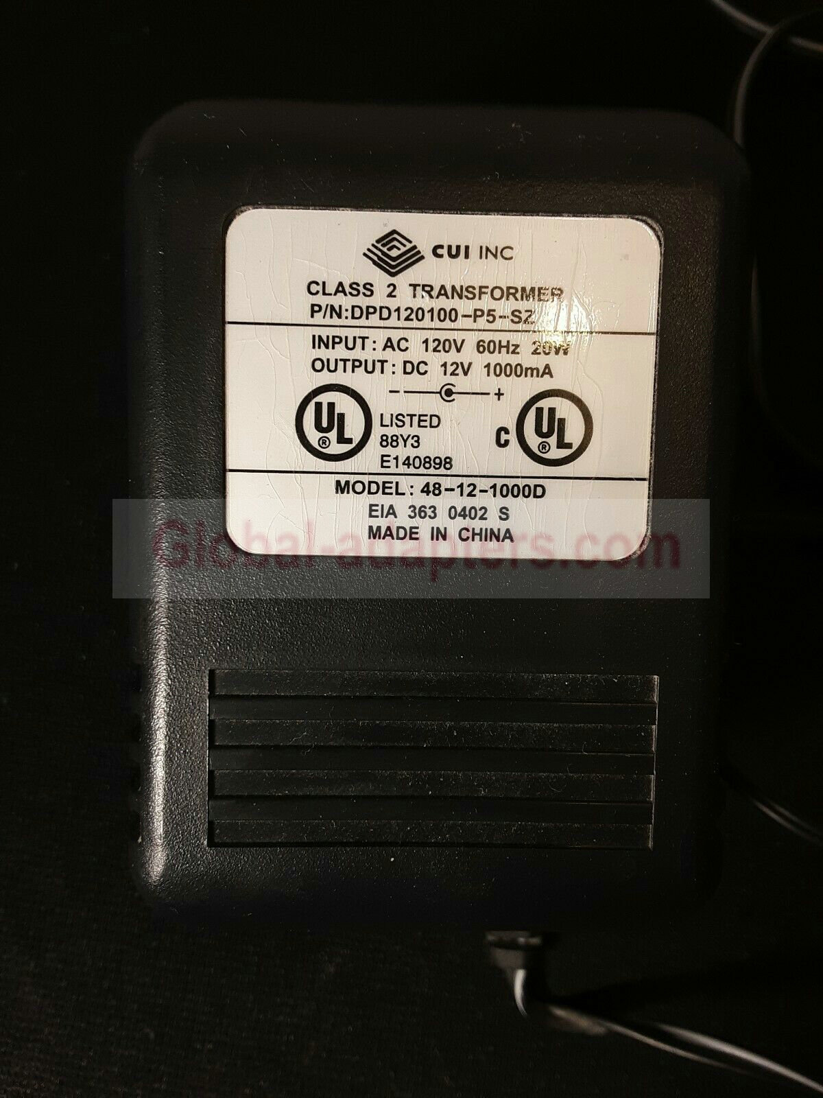 New 12V 1A CUI Inc. 48-12-1000D DPD120100-P5-SZ Power Supply AC ADAPTER - Click Image to Close