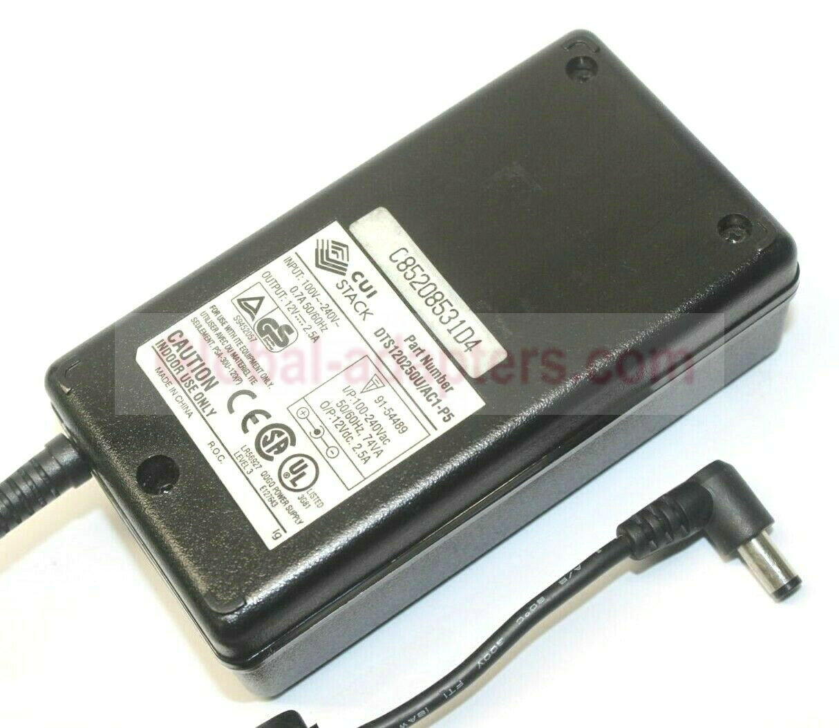 New 12V 2.5A CUI Stack DTS120250U/AC1-P5 POWER SUPPLY AC ADAPTER