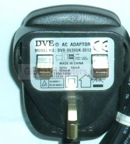 NEW 6V 300mA DVE DVR-0630UK-3512 AC ADAPTER BT CONVERSE 1300/1400 UK PLUG