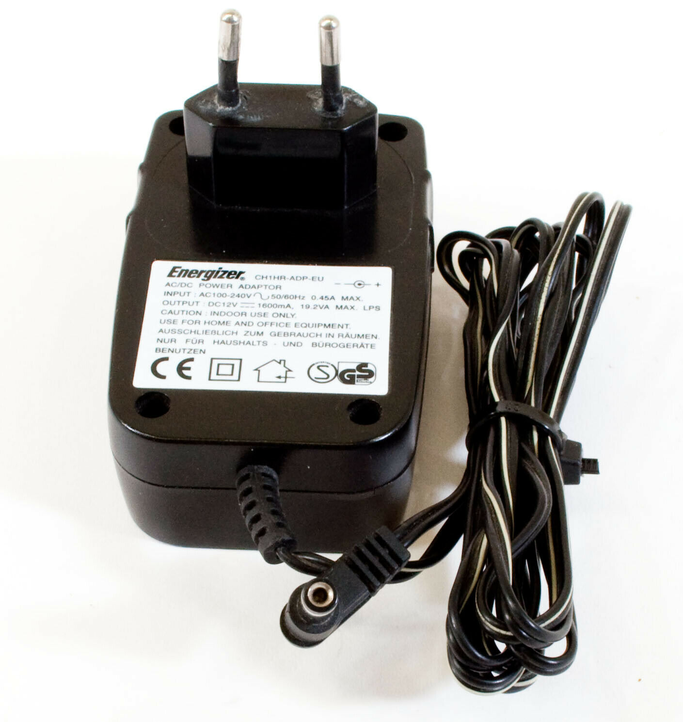 Energizer CH1HR-ADP-EU AC Adapter 12V 1600mA Original Power Supply Europlug Compatible Brand: For