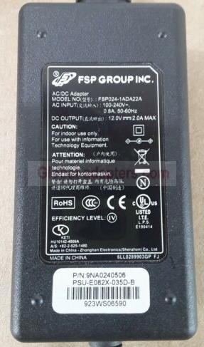 New 12V 2A FSP Group Inc. FSP024-1ADA22A AC Adapter - Click Image to Close