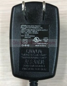 NEW 6V 1A GPE GPE051-060100-1 AC Power Supply Adapter
