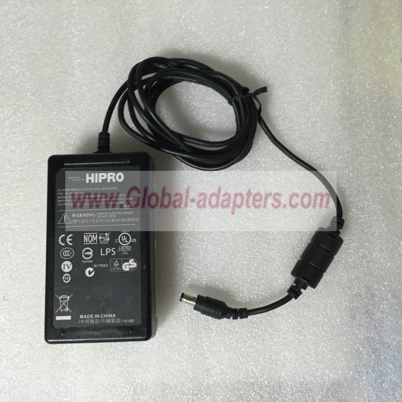 NEW 12V 4.16A Hipro HP-A0502R3D1 A0502R3D AC Adapter - Click Image to Close